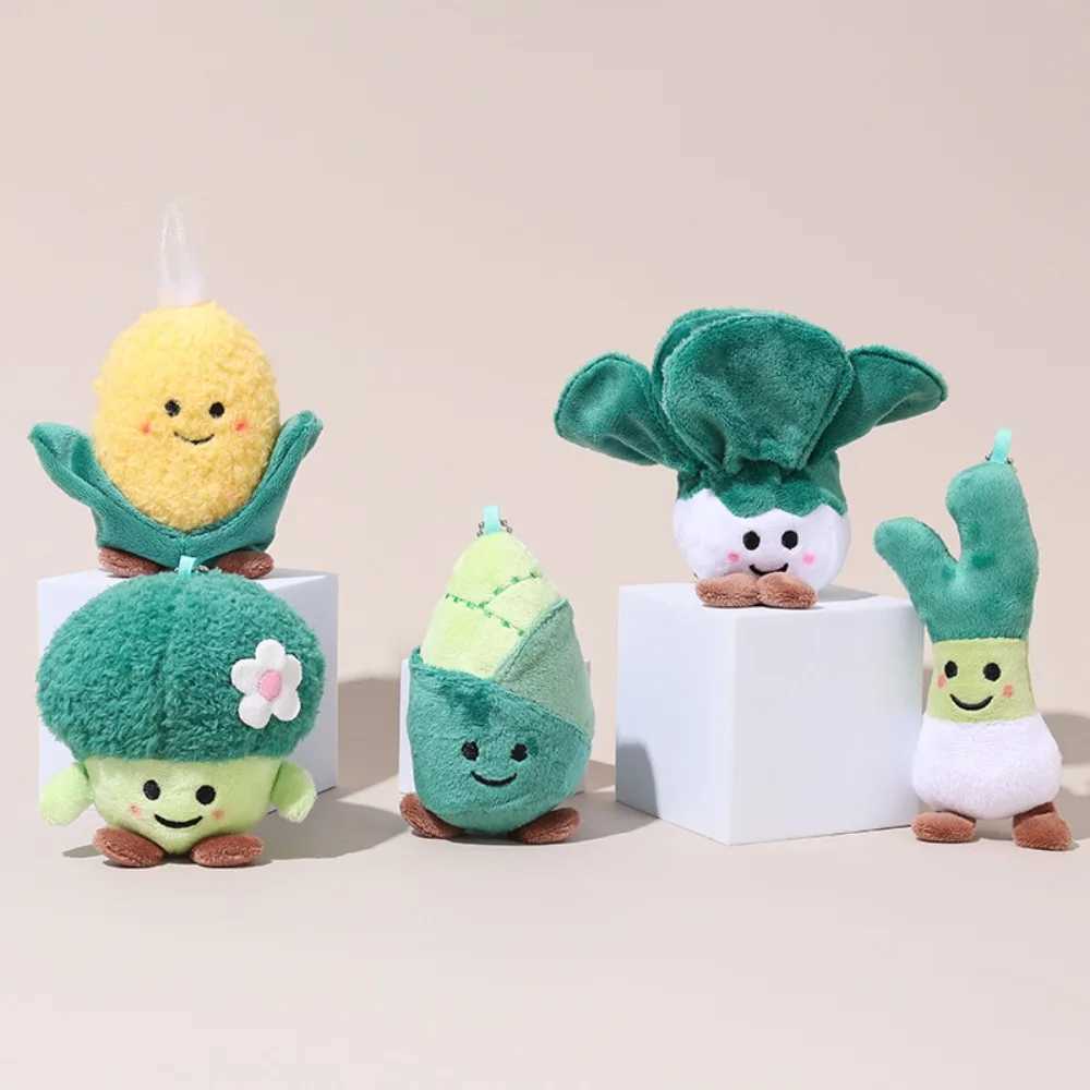 Cartoon Fun Plant Plush Doll Keychain Vegetable Gift Cute Bag Pendant Backpack Accessories Scallion Stuffed Toy Keychain W250411