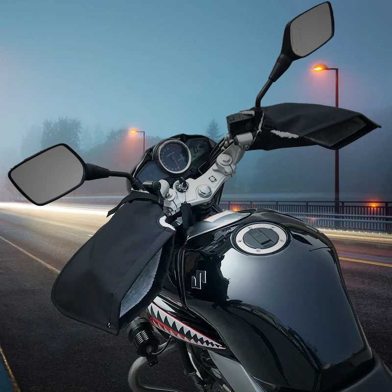 Winter Motorcycle Hand Grips Cover Oxford Windproof Waterproof Warm Handlebar Snowy Weather Motorbike Riding Handlebar Cover S25118
