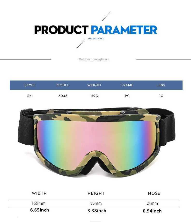 New Unisex Ski Goggles Colorful Mountain Man Woman Sunglasses For Snow Use Eyeglasses UV400 Cycling Sports Protective Glasses K251110