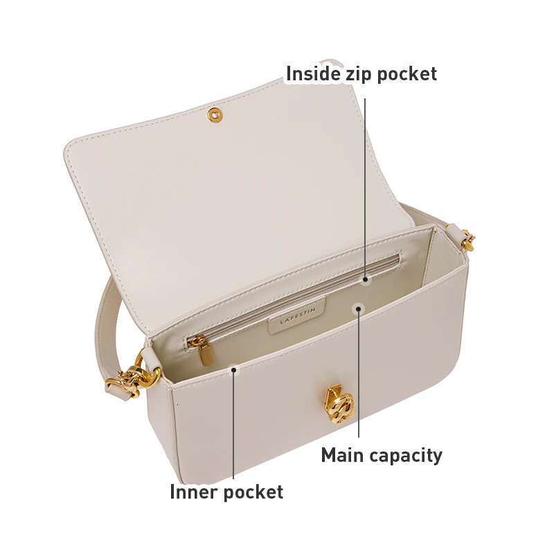 LA FESTIN Designer Handbag 2022 New Fashion One-Shoulder Messenger Retro Leather Chain Small Square Bag Original Women Brand