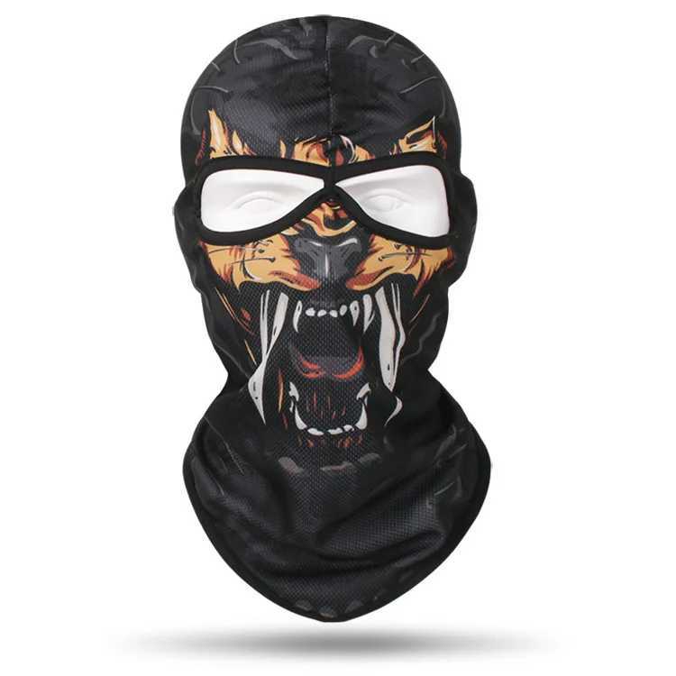 3D Cat Dog Cute Animal Balaclava Motorcycle Motocross Ski Snowboard Hat Helmet Liner Biker Neck Warmer Face Cap Cycling Headgear S251110