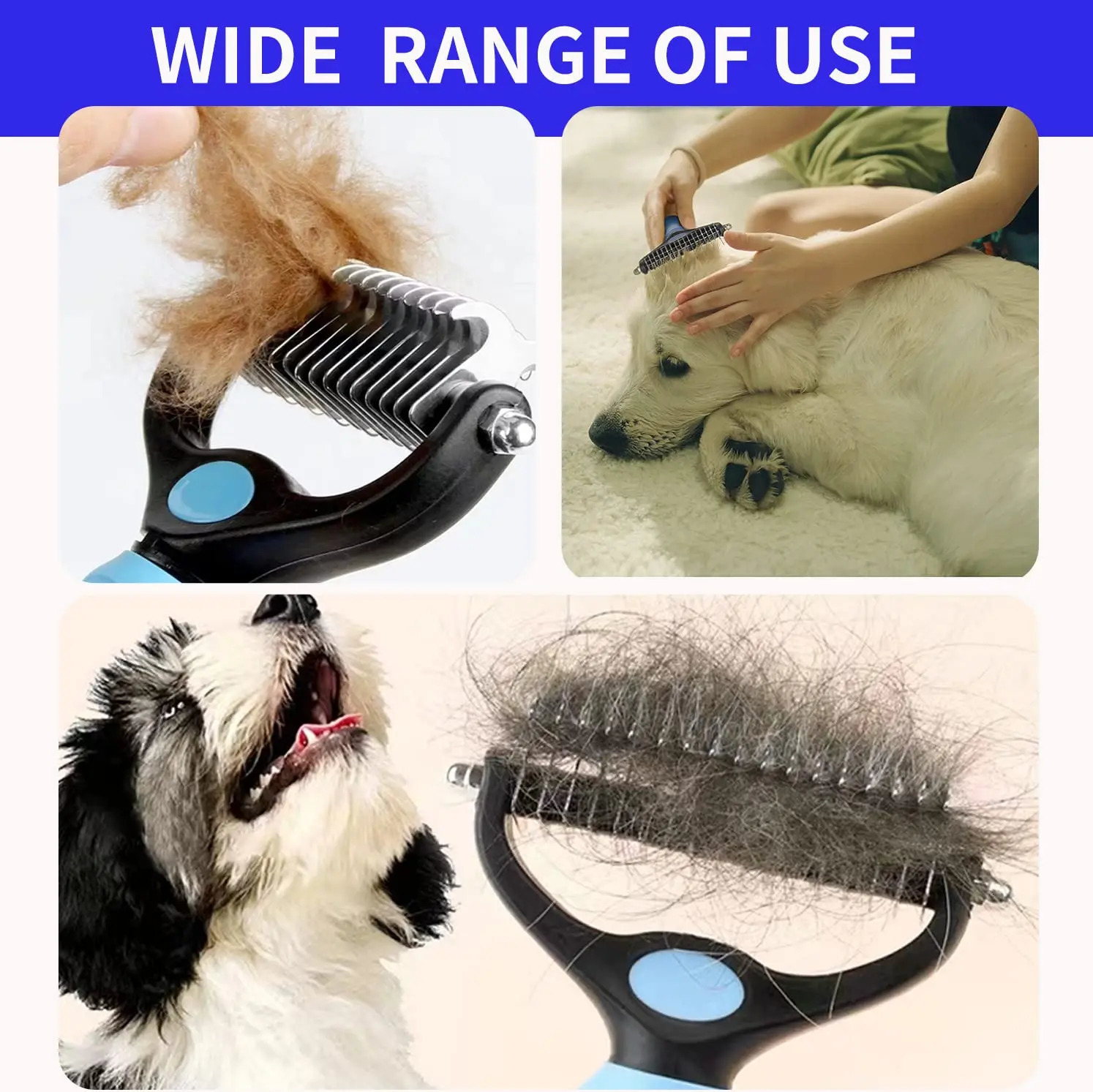 Professional Pet Deshedding Brush Dog Hair Remover Fur Knot Cutter Puppy Cat Comb Brushes Dogs Grooming Shedding Supplies 251110