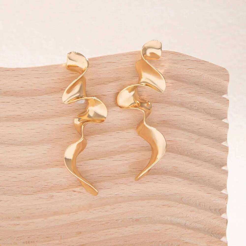 Design Sense Irregular Long Tassel Drop Earrings For Women Hip Hop Vintage Gold Color Dangle Earring Party Jewelry Accessories