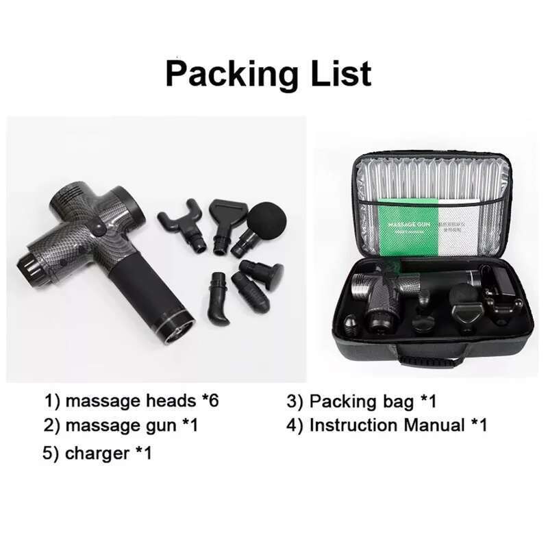 Fascial Massage Gun Electric Percussion Pistol Massager Body Neck Back Deep Tissue Muscle Relaxation Pain Relief Fiess