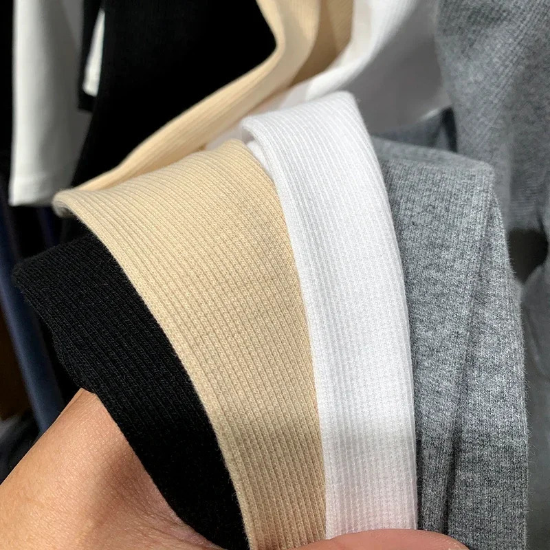 Spring 2025 sexy texture pit stripe ultrathin knitted long sleeved womens Tshirt Oneck top casual 250411Z