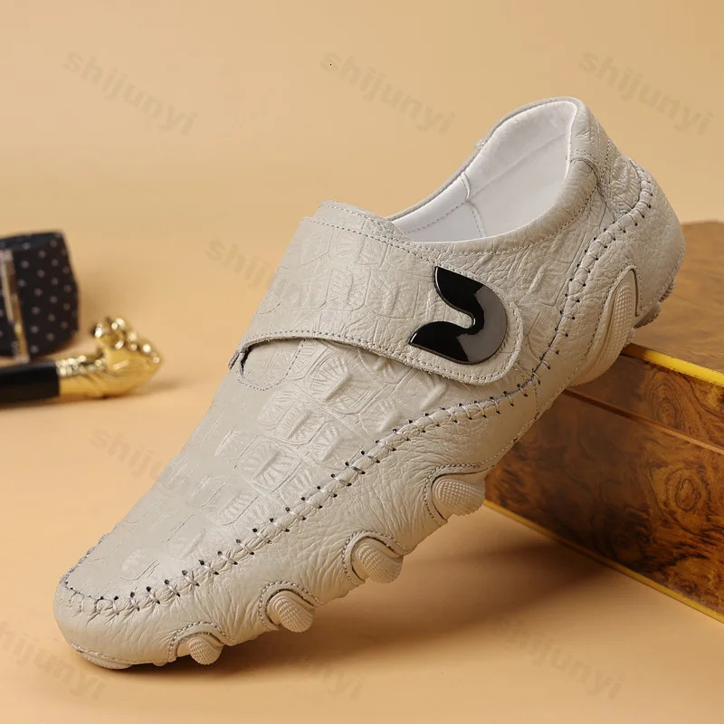 Mens Shoes Genuine Leather Pattern Business Casual Shoes Men Loafers Mocassins High-quality Mens Dress Shoes 251106