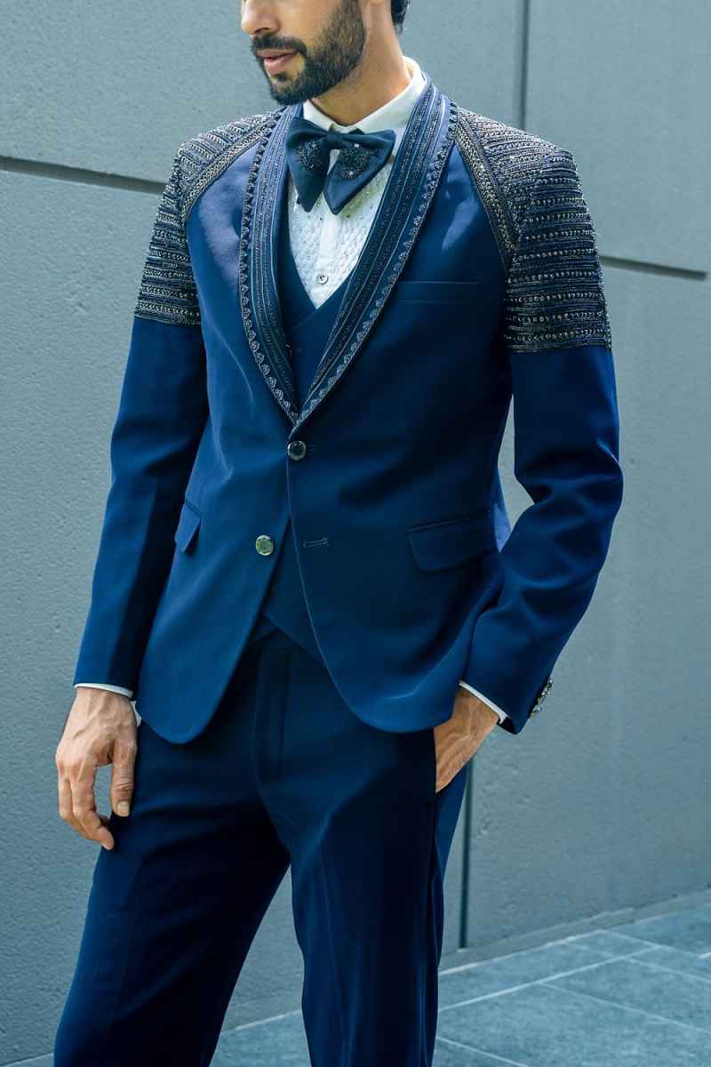 Fashion Wedding Men Suit Appliques Party Suit 2-Pieces Coat Pants Tailor-Made Groom Groomsman Formal Occasions Size Plus Size Customized M251622