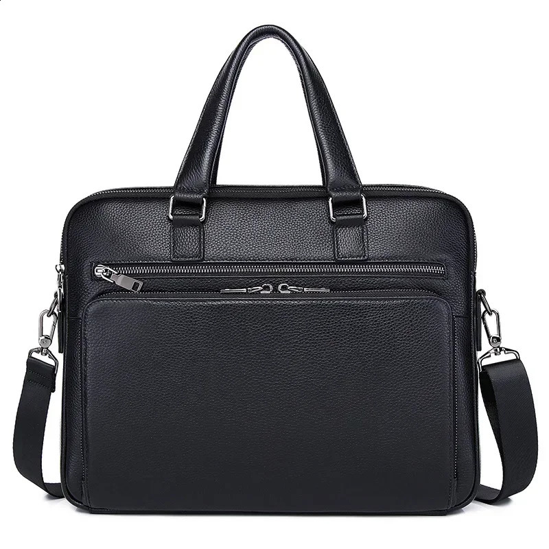 laptop bag made of genuine leather for men mens briefcase mens handbag mens messenger 14 inch computer bag 250410
