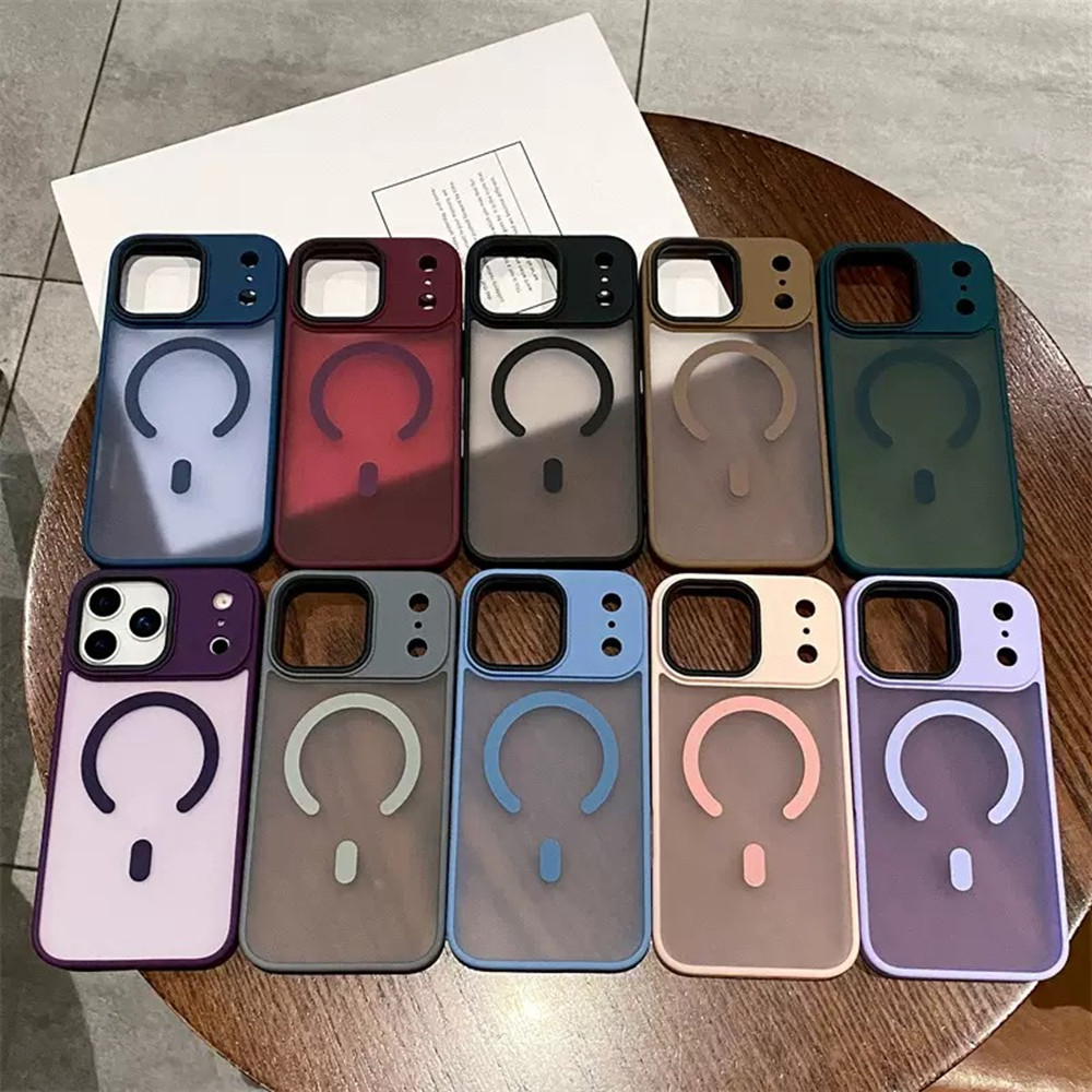 Luxury Matte Translucent Shockproof Magnetic Case for IPhone 17 Pro Max 16 15 14 Plus 13 12 16e 17Air Magsafe Cover