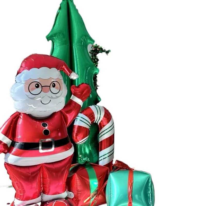 Christmas 90cm Standing Santa Claus Foil Balloon Large Foil Balloon for Christmas Holiday Party Decorat 2026 New Year Birthday Easter Gift Y251111