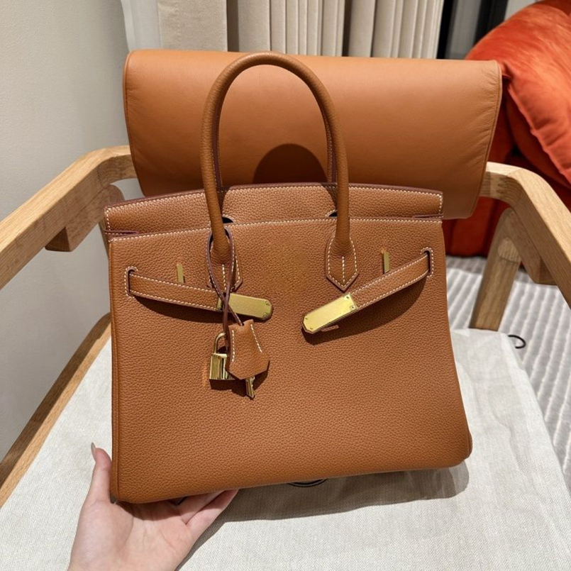 Designer Bag Tote bag Luxury birk shoulder bag Women brown HandBag Litchi Pattern purse Handmade Lock Inner Zipper Pocket Leather Large Capacity Casual bag 25cm 30cm
