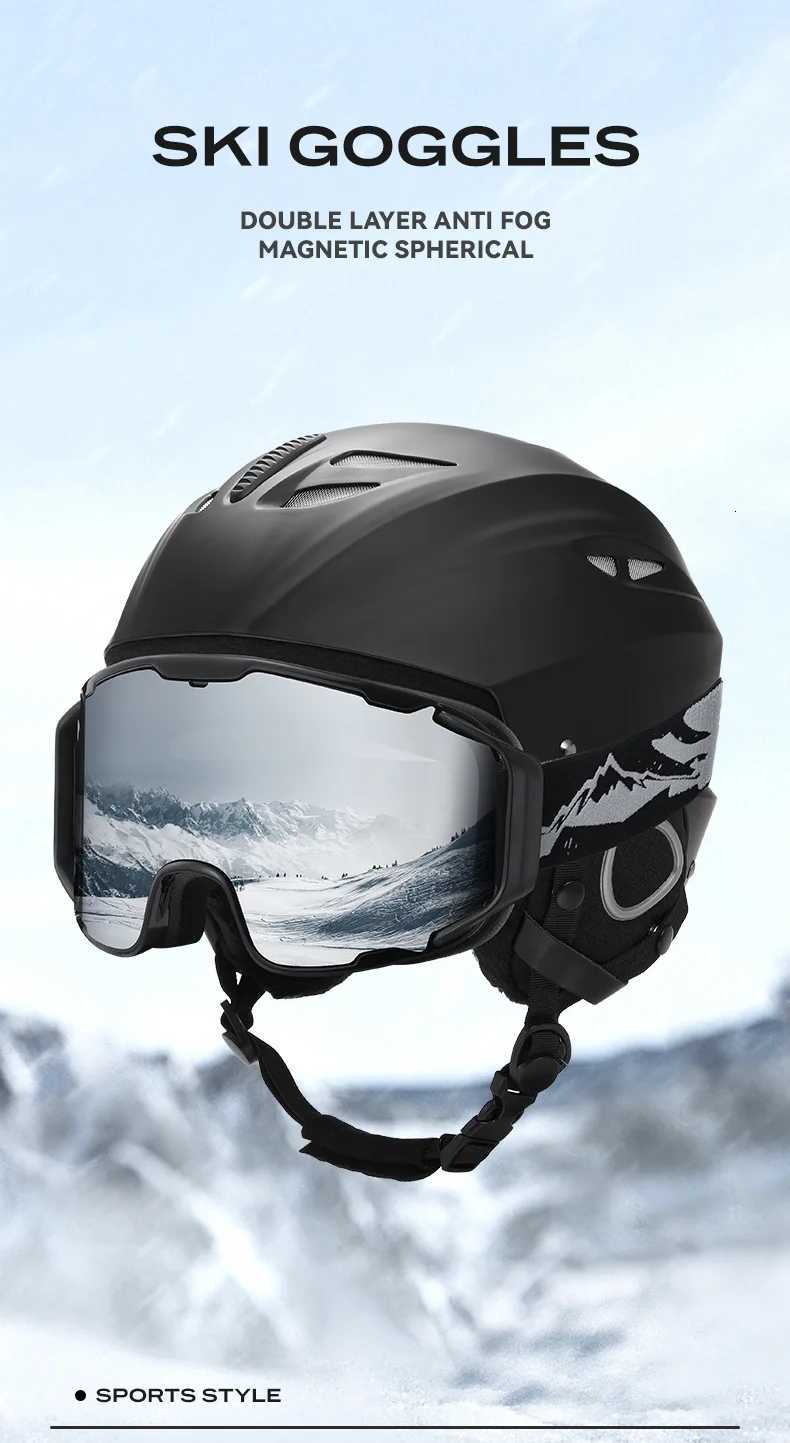 JSJM New Ski Goggles Men Women Double Layer Anti-Fog Big Ski Glasses Winter Outdoor Windproof Protection Ski Goggles Snowboard K251110
