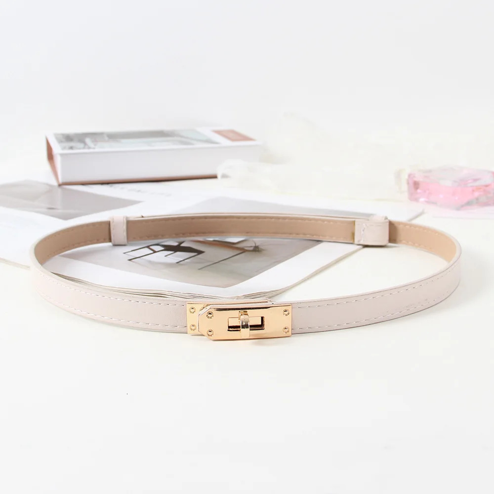 2025 Womens Adjustable Thin Belt - Korean Style Slim Waist Strap for Dresses Coats Fashion Buckle Lock Delicate Belt 251111