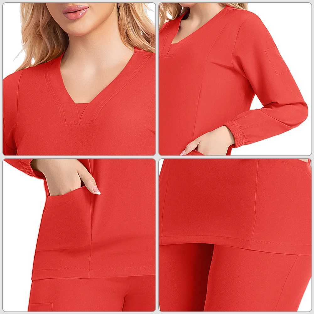 Surgical Uniforms Womens Matte Set Medical Nurse Beauty Sn Work Clothes Long Matte Pants Spa Doctor Care Clinical Set X250410