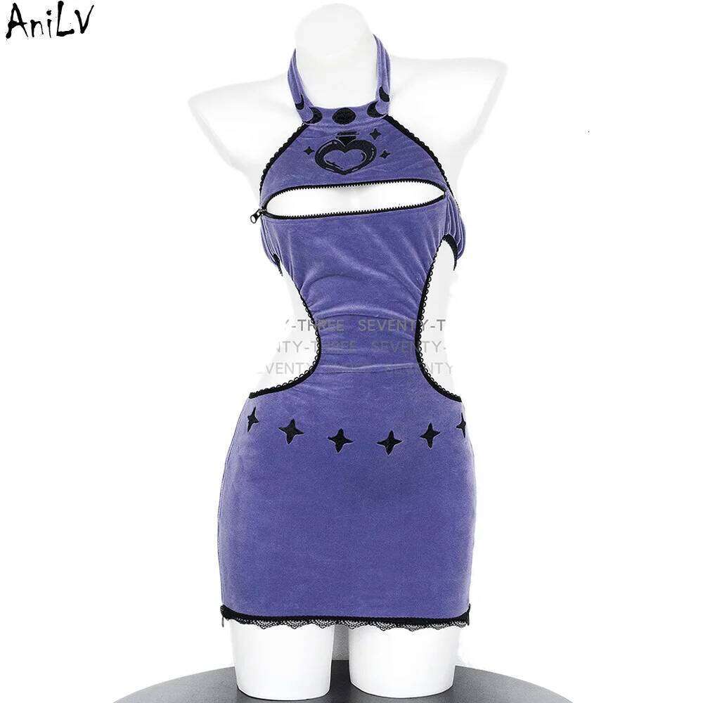 Game Moon God Magic Uniform Purple Dress Combat Outfits Cosplay Costume
