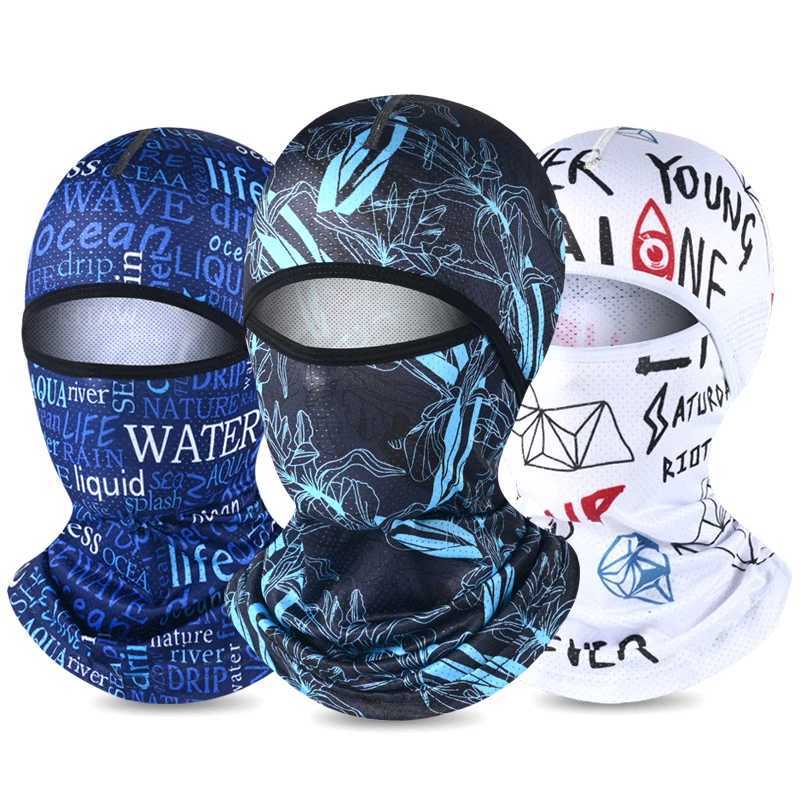 Summer Cool Balaclava Ice Silk Motorcycle Neck Cycling Helmet Full Face Hood Sun Anti-UV Protection Sports Face Cover Hat S251110