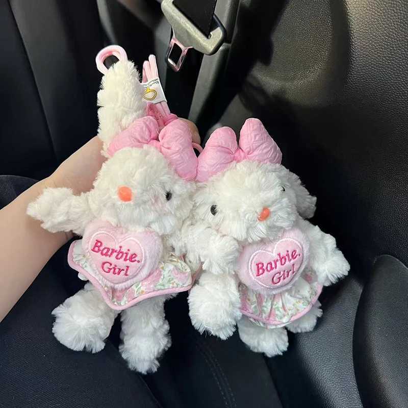 Rabbit plush toy keychain cartoon rabbit soft filled doll pendant car keyring backpack decoration childrens gift W250411