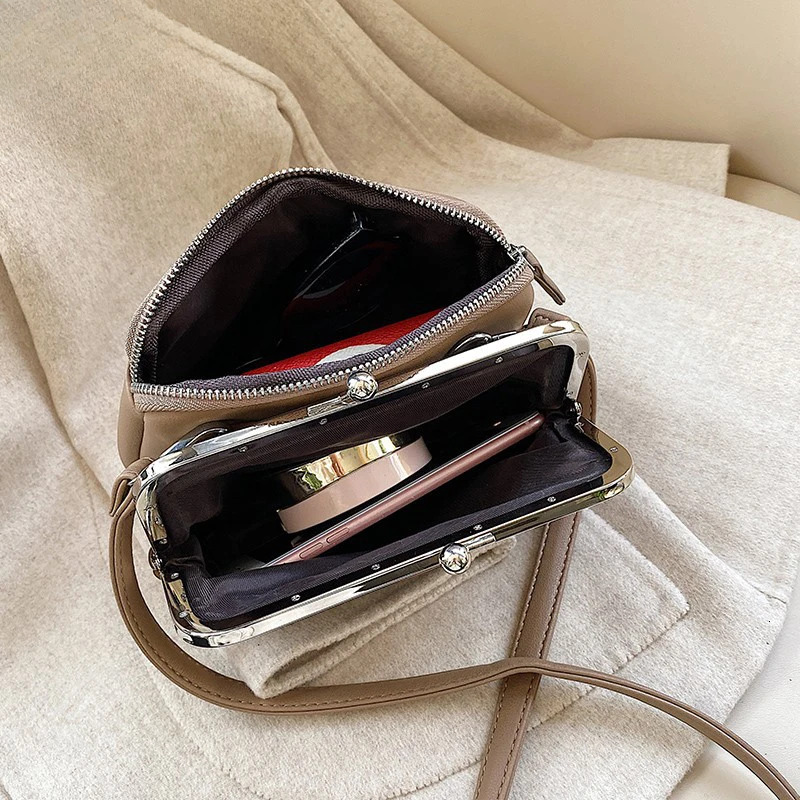 2025 New Shell Women's Cross Clip Designer Handbag PU Leather Crossbody Bag Designer Women's Fashion Wallet3