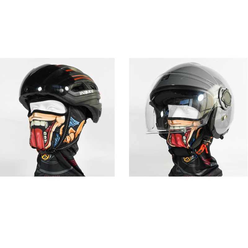 Summer Motorcycle Balaclava Bicycle Hat MTB Bike Bicycle Helmet Hood Caps Men Skull Full Face Mask Breathable Cycling Headgear S251110