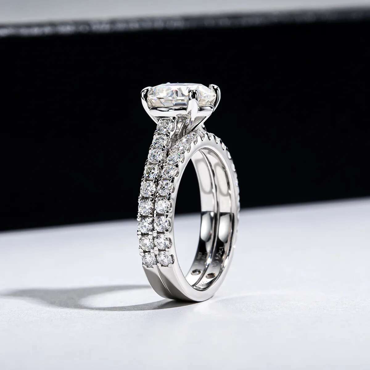 3ct Full Moissanite D Color Womens Luxuary Ring Set Bridal Sets Wedding Band 925 Silver Rings Fine Jewerly with GRA for Women