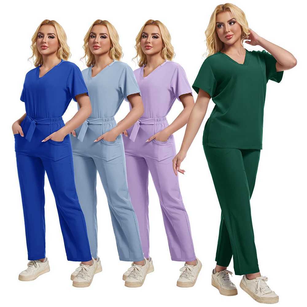 Medical Uniforms Women Nursing Accessories Dental Scrub Surgical Gown Healthcare Hospitals Clinical Scrub Doctor Nurse Work Wear X250410