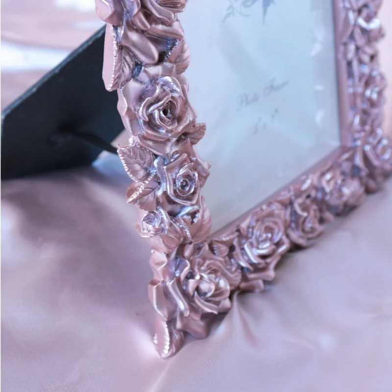 6/7 Inch American Style Rose Gold Modeling Creativity Light Luxury Setting Stage Garden Lady Photo Frame L251110 H260306