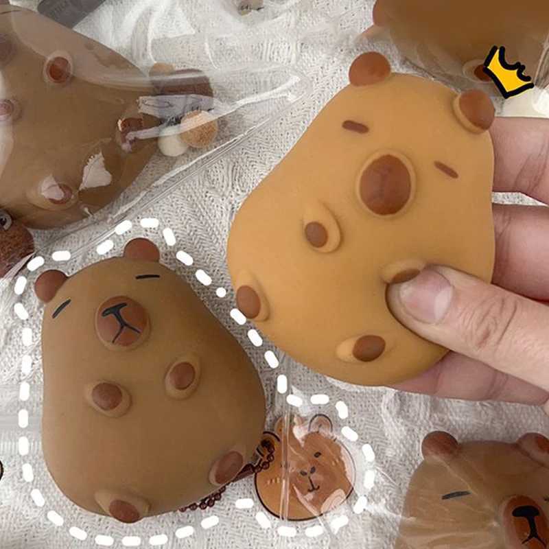 Decompression Cute Capybara Soft Rubber Slow Bounce Doll Toy Cute and Fun Tips Gift Fidget Pressure Toy W250411