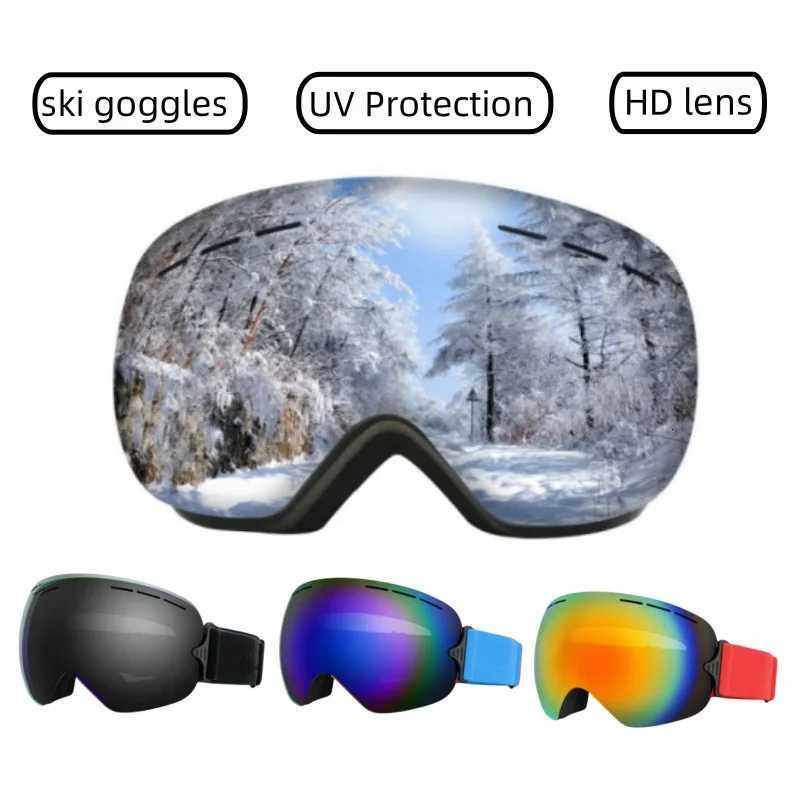 Adult Ski Goggles Large Snow Goggles Safety Glasses Unisex Snowboarding Accesories Case For Glasses Ski Sport Goggles HD Glasses K251110