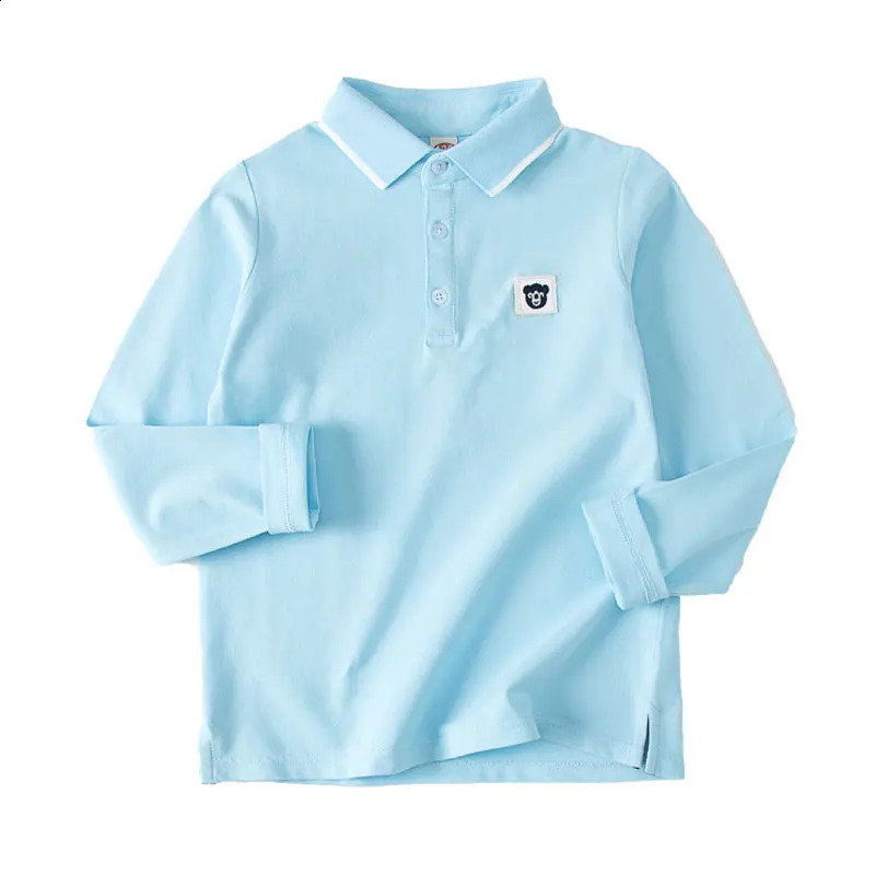 Children Polo Shirts Long Sleeve T-shirts for Kids Clothes Teenager School Uniform Boys Girls Outfits Toddler Clothing 250410