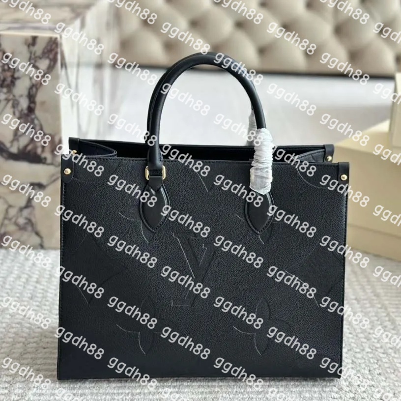 Designer ONTHEGO Women Bag Embossing Black Flower Monograms Bags Handbag Purse The Tote Shoulder Crossbody Female Backpack ON THE GO