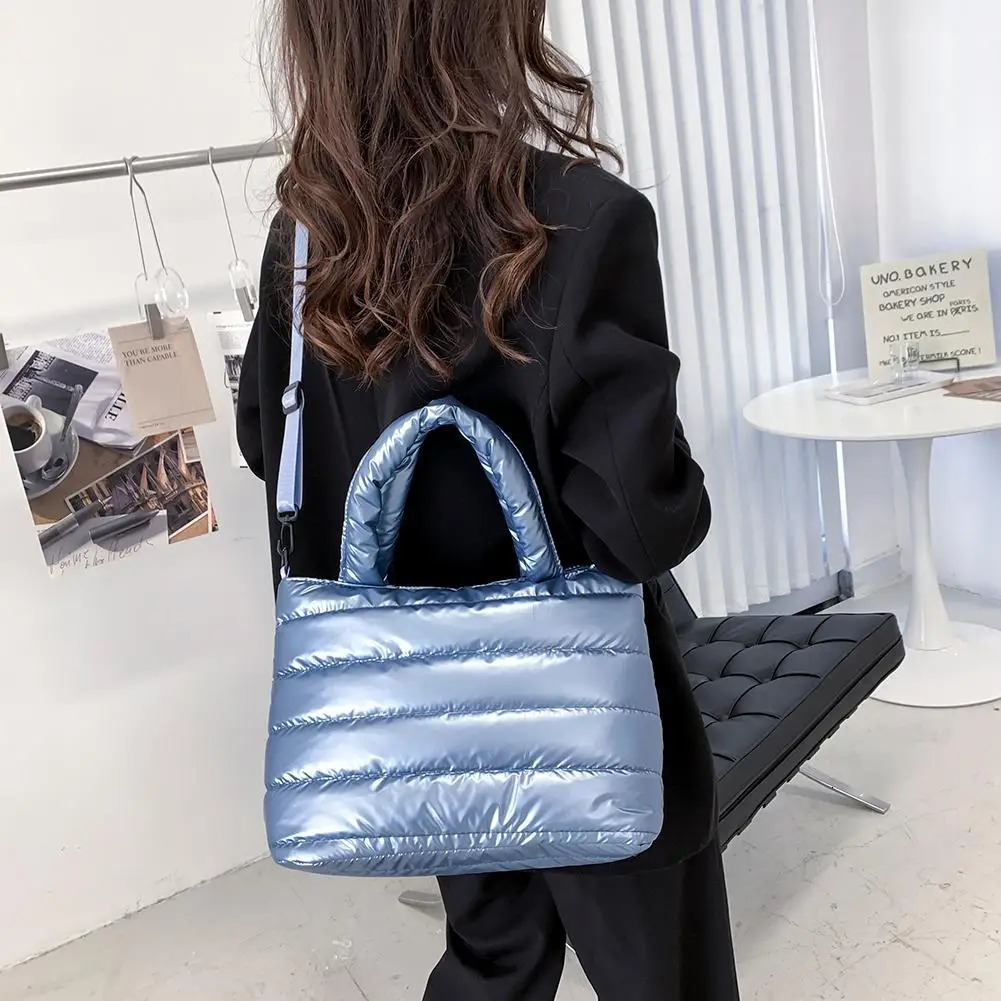 Vintage Nylon Handbag Women Solid Color Embroidery Thread Top-Handle Handbag Ladies Purse for Outdoor Travel 251110