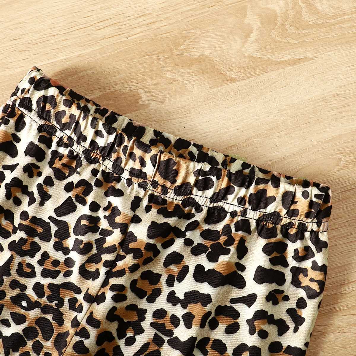 Two piece set for summer girls new fashion trend daily casual sweet lively cute comfortable lightweight breathable leopardXJ250410