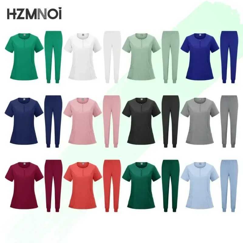 New Medical Uniforms Men Women Nursing Clothes Beauty Come Nurse Scrubs Sets Doctor Dentist Workwear Clinical Tops Pants X250410