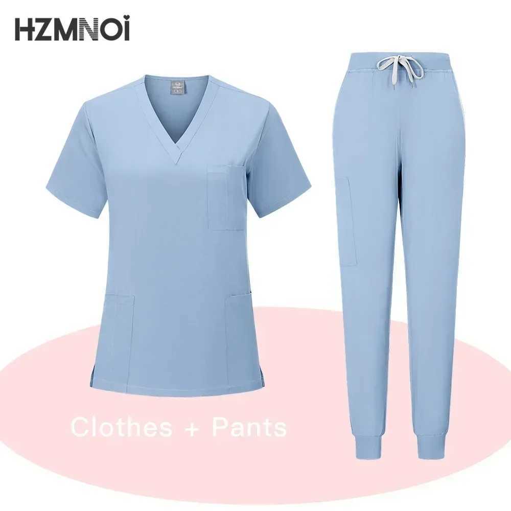 Women Scrubs Sets Nurse Accessories Medical Uniform Slim Fit Hospital Dental Clinical Workwear Clothing Surgical Overall Suits X250410