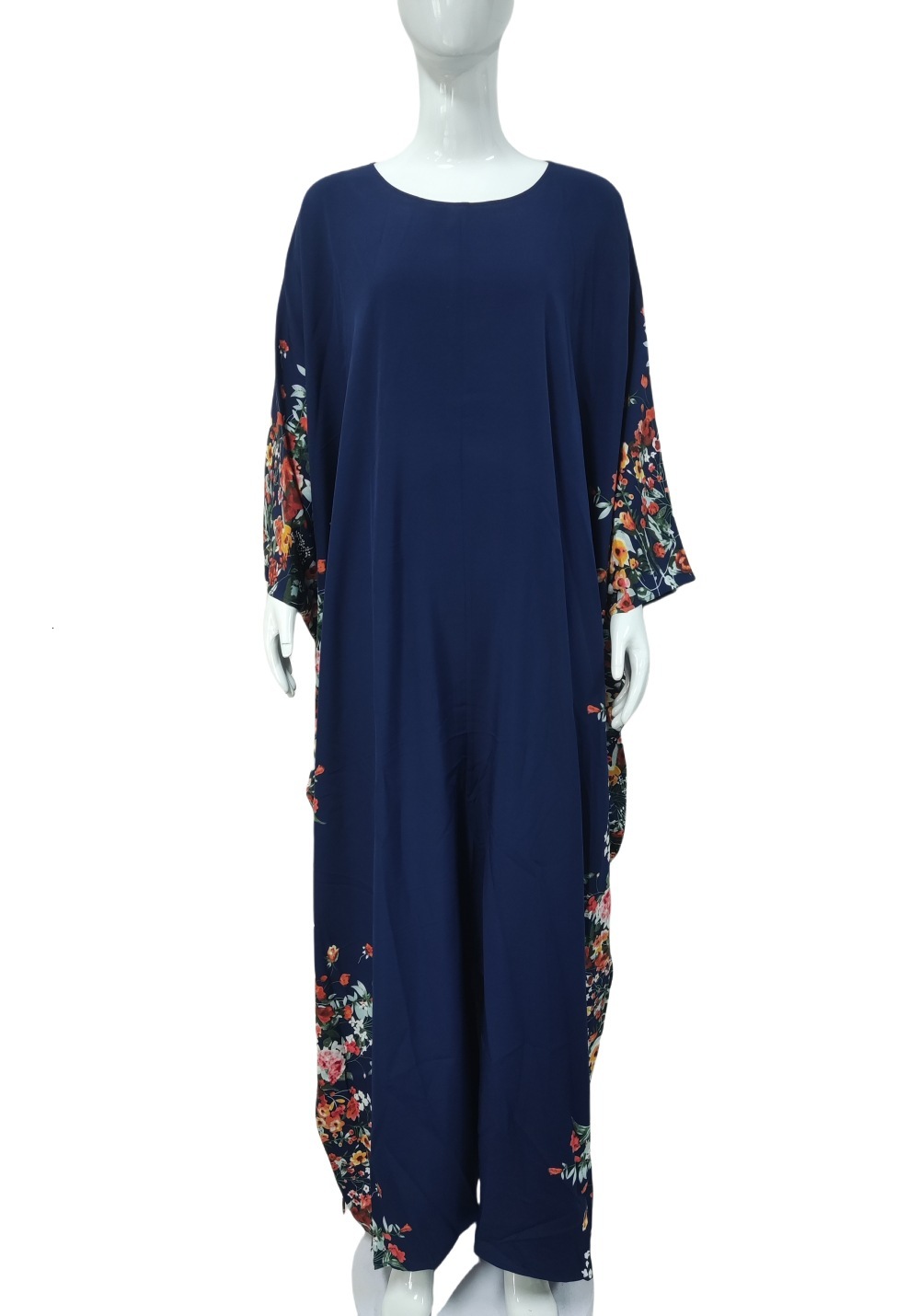 Dubai Saudi Muslim Women's Skirt Arab floral loose robe plus size women's dress