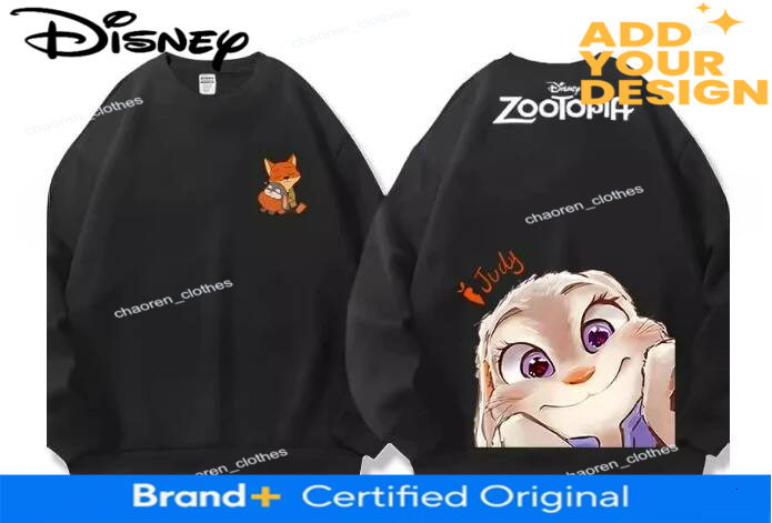 Disney Crazy Zootopia Pullover Women's Autumn and Winter Children's Clothes Couple Crew Neck Casual Fashion Jacket