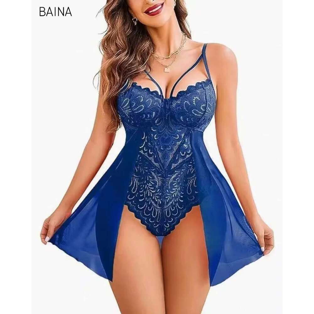 Women's Lace Mesh Dress Pamas Erotic Nightdress Sexy Gerie