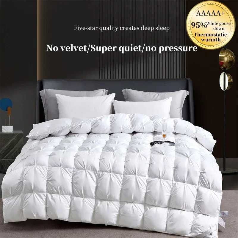 Blanket 100 white goose down comforter high-quty five-star hotel twisted flower comforter pure cotton winter thick comforter C251111