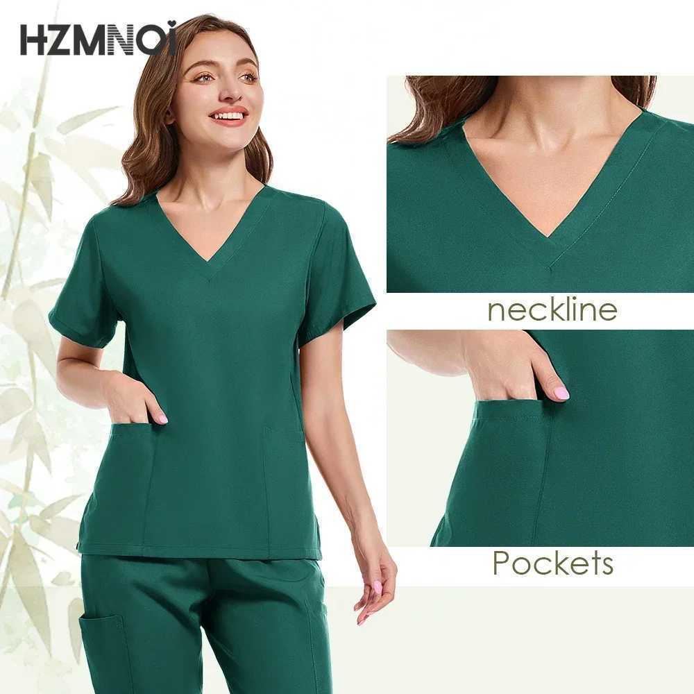 Elasticity Work Uniform Women Wear Scrub Suits Hospital Doctor Nurse Uniforms Medical Surgical Set Nursing Accessories X2504101