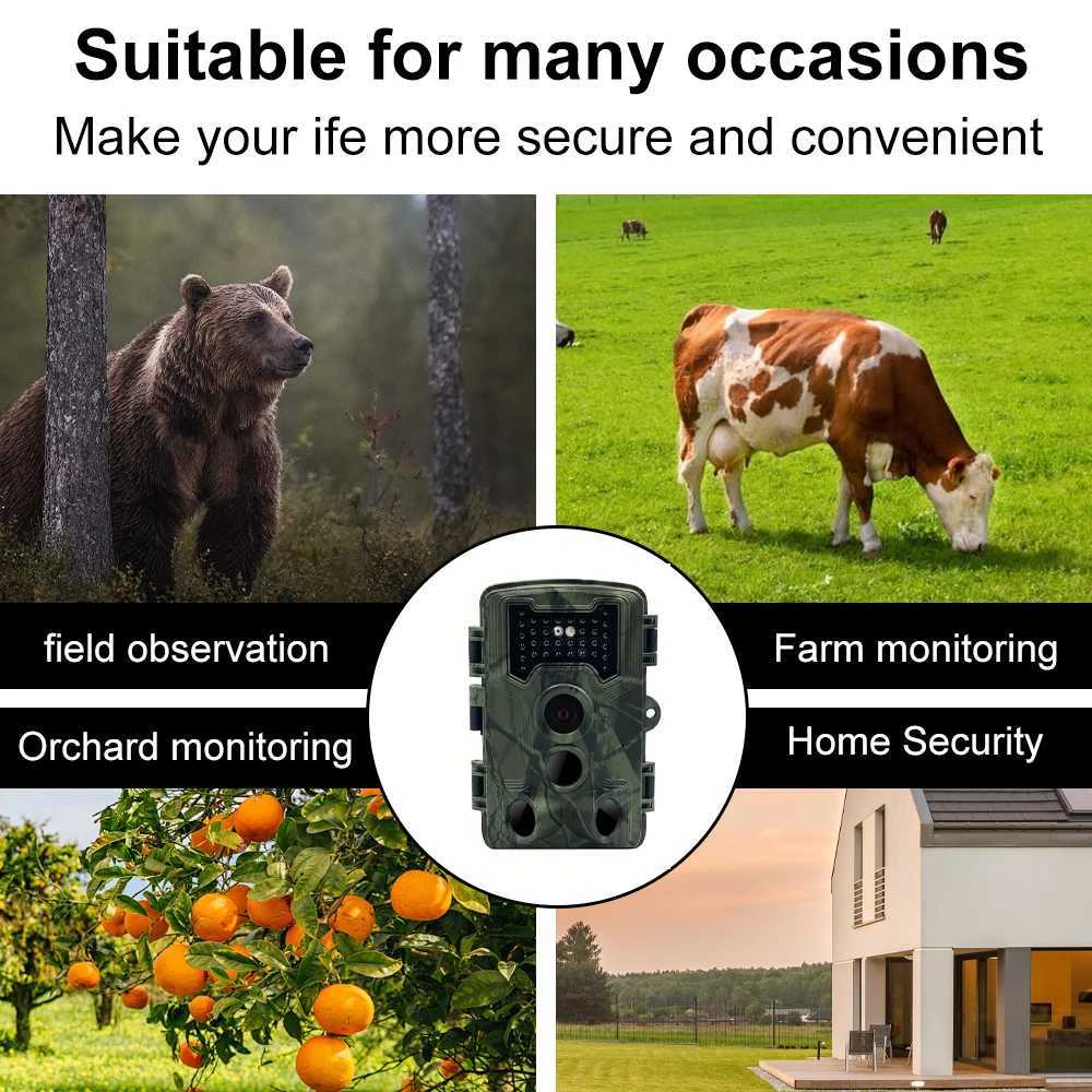 Hunting trail camera 36MP 1080P night vision wildlife camera outdoor trail camera with motion activation triggers wildlife reconnaissance X2504111