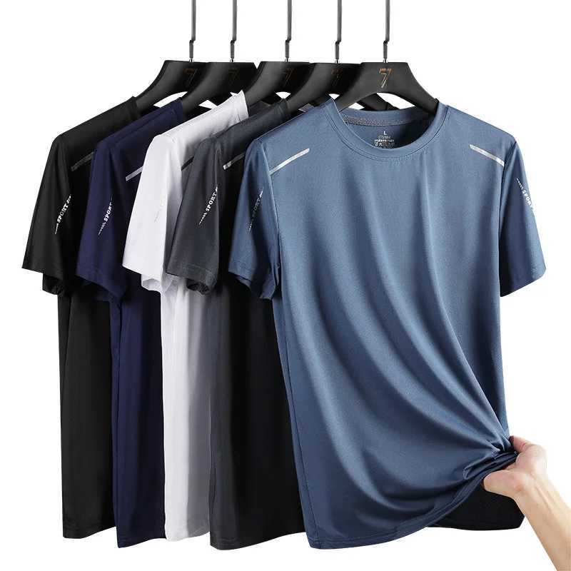 CHRLCK Mens Running Quick Drying T-shirts Breathable Hiking Fishing Tees Soft Elasticity Outdoor Sports Short Shirt Summer M250411