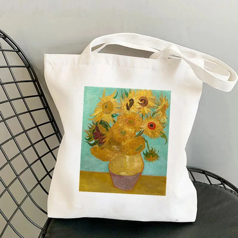 Van Gogh Oilpainting Women Shoulder Bags Harajuku Female Tote Bag Fashion Shopper Handbag Large Capacity Canvas Girl Handbags 251110