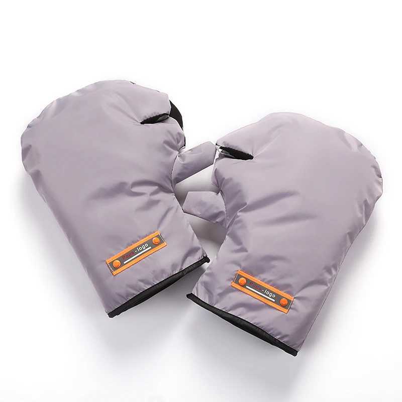 Motorcycle Handlebar Mittens Hand Covers Warmer Waterproof Motorbike Windproof Gloves Handle Bar Muffs Hand Thick Plush S25118