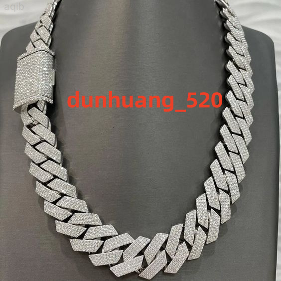 Anant Jewels 14 Mm European and American Hip Hop Fine Jewelry Full Diamond Rhombus Cuban Chain Mens Necklaces Supplier Price