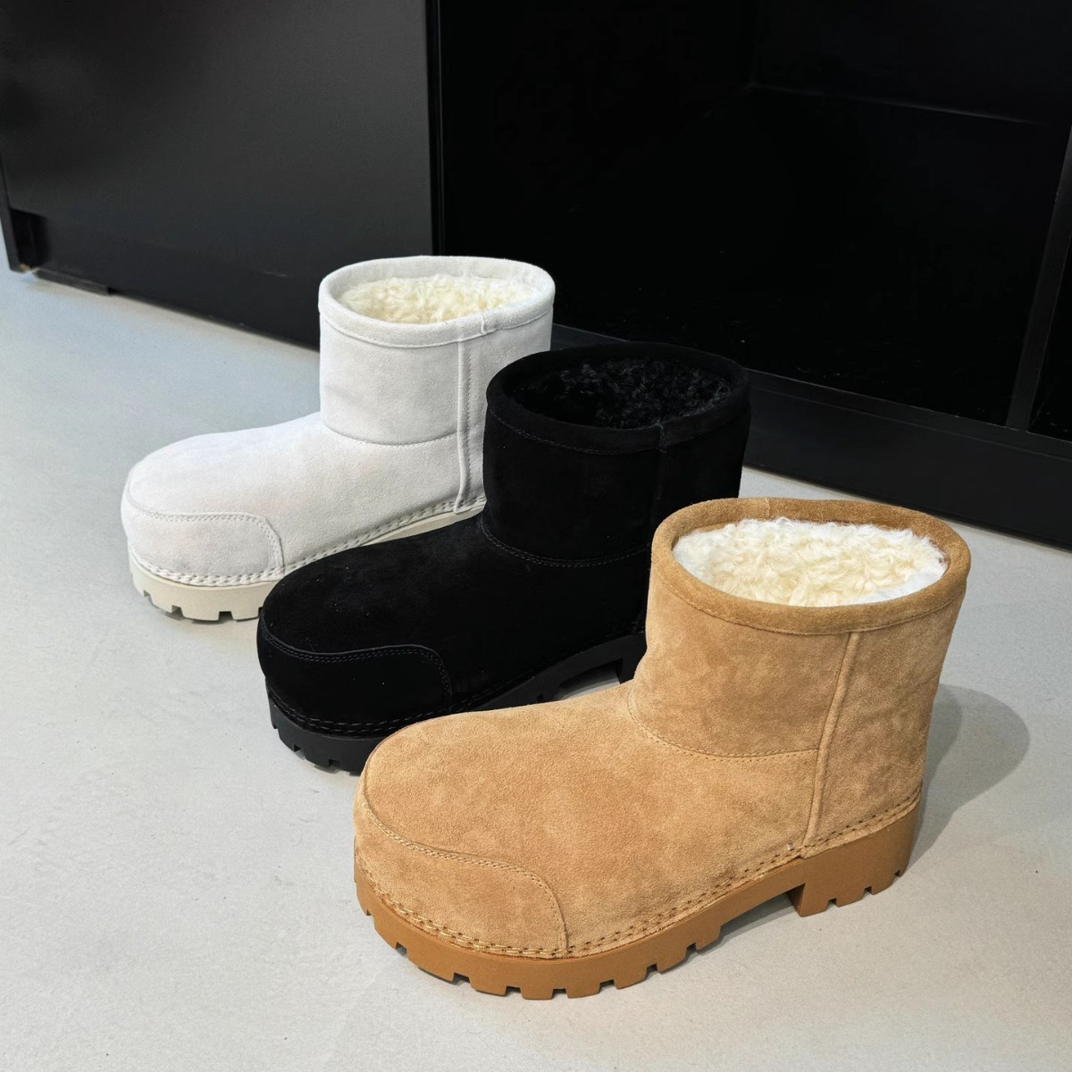 Free Shipping New Design Arrival Winter Platform Plush Lined Snow Boots Casual Fashion Boots Short Mid Calf Long Boots Sizes 35-42