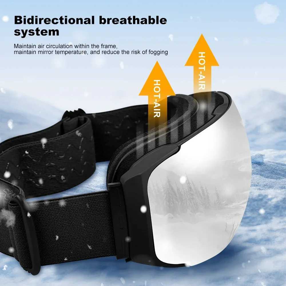 X-TIGER Anti-Fog Ski GoggLEs with Quick Change LEnses UV400 PROtection and WindPROof Ski GoggLEs for Men and Women K251110