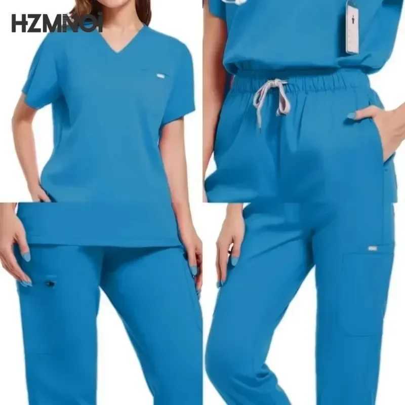 Hospital Surgical Clothes Medical Uniform Women Scrub Set Doctor Nurse Accessories Dental Clinic Scrub Set Beauty Sn Workwear X2504101