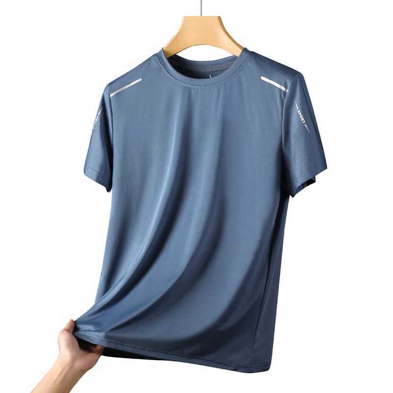 CHRLCK Mens Running Quick Drying T-shirts Breathable Hiking Fishing Tees Soft Elasticity Outdoor Sports Short Shirt Summer M250411