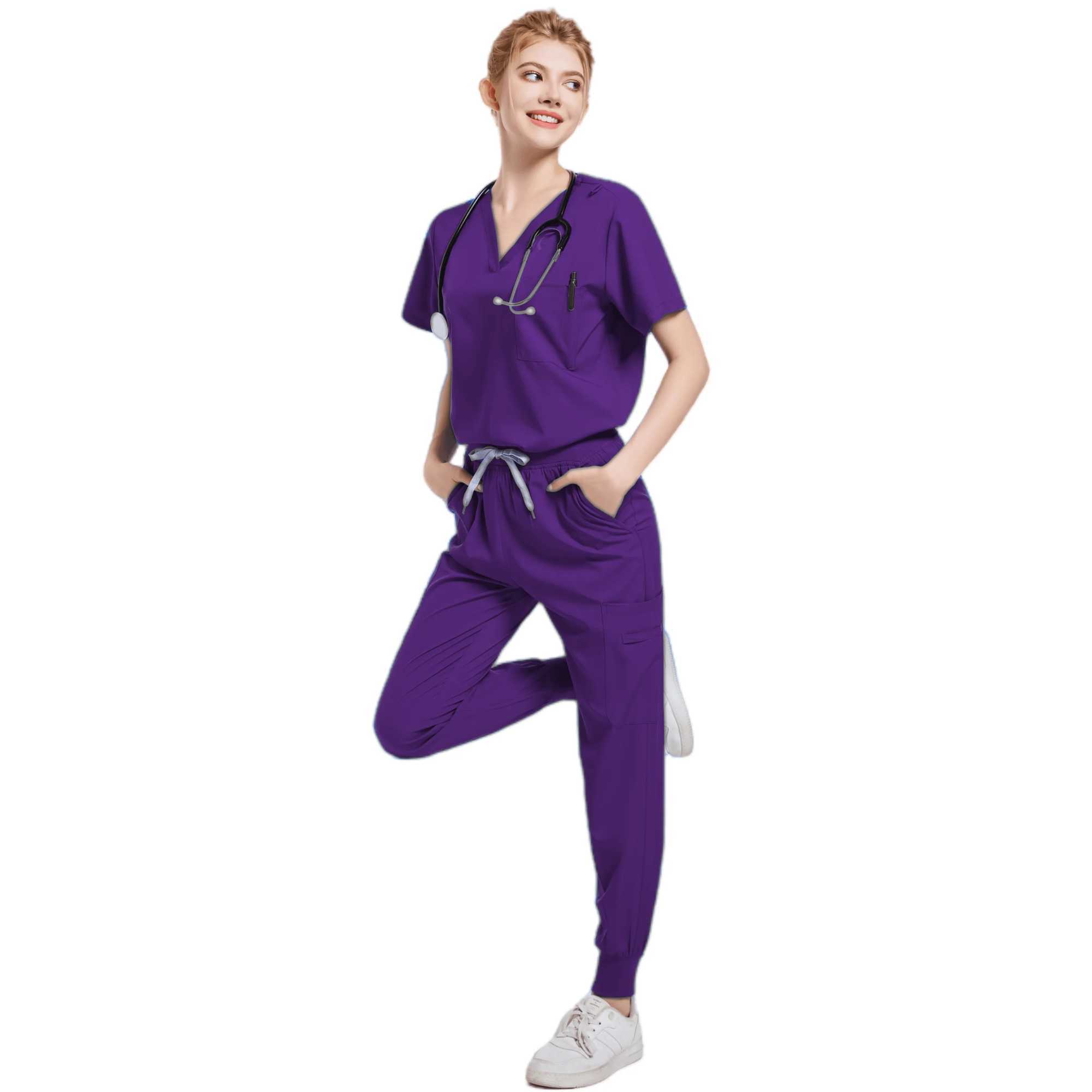 Handwashing Clothe Split Suit Short Slved Hand Brushing Pet Dentist Nurse Work Clothes Men Medical Care Clothes Nurse Uniform X2505281