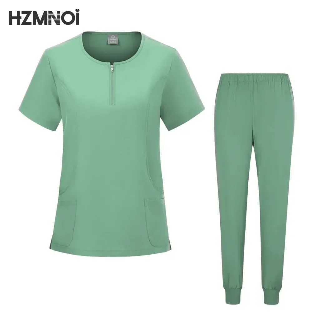 Multicolor Beautician Workwear Solid Color Lab Work Clothes Medical Nursing Uniforms Clinic Scrubs Sets Nurse Uniforms X250410